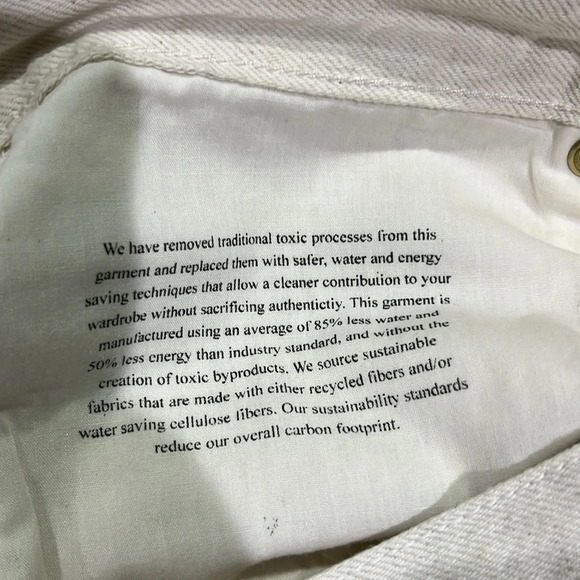 Frame Le Brigette Denim Shorts Cotton Linen Blend in Au Natural Sz 27 - Picture 10 of 11